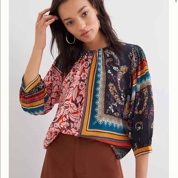 Anthropologie Tops - 🎨 😍NWT Anthropologie Prudence Embroidered Blouse